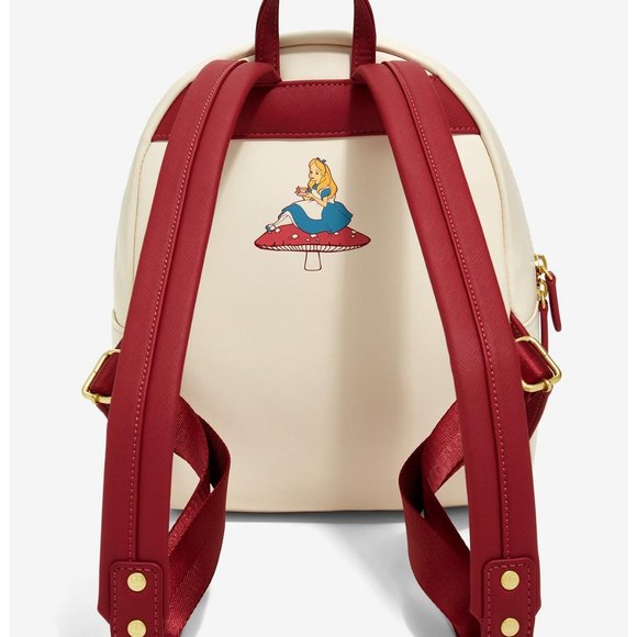 Loungefly Disney Alice in Wonderland Mushroom Tea Party Mini Backpack NWT - Picture 3 of 4